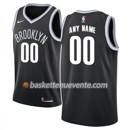 Maillot Basket Brooklyn Nets Personnalisé Nike 2017-18 Noir Swingman - Homme